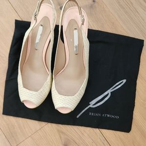 Brian Atwood platform slingback heel 36
